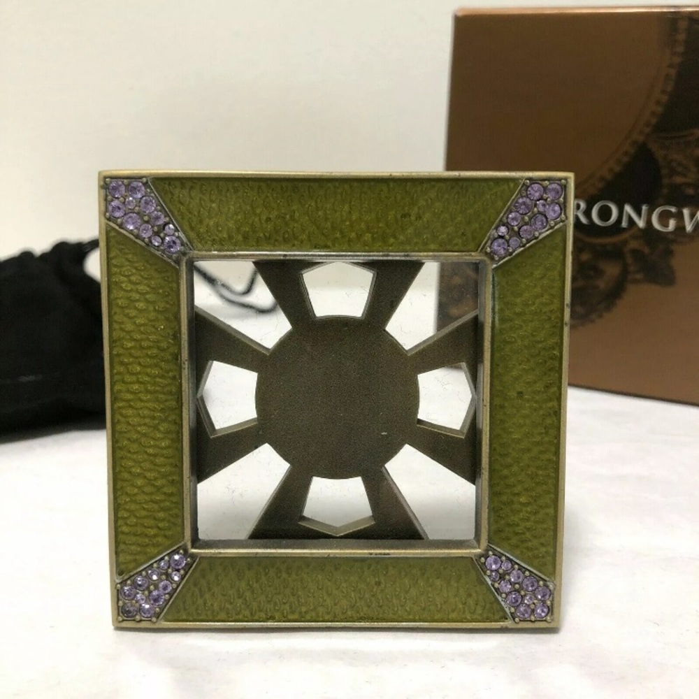 Jay Strongwater Square Pave Corner Hand Enameled Frame